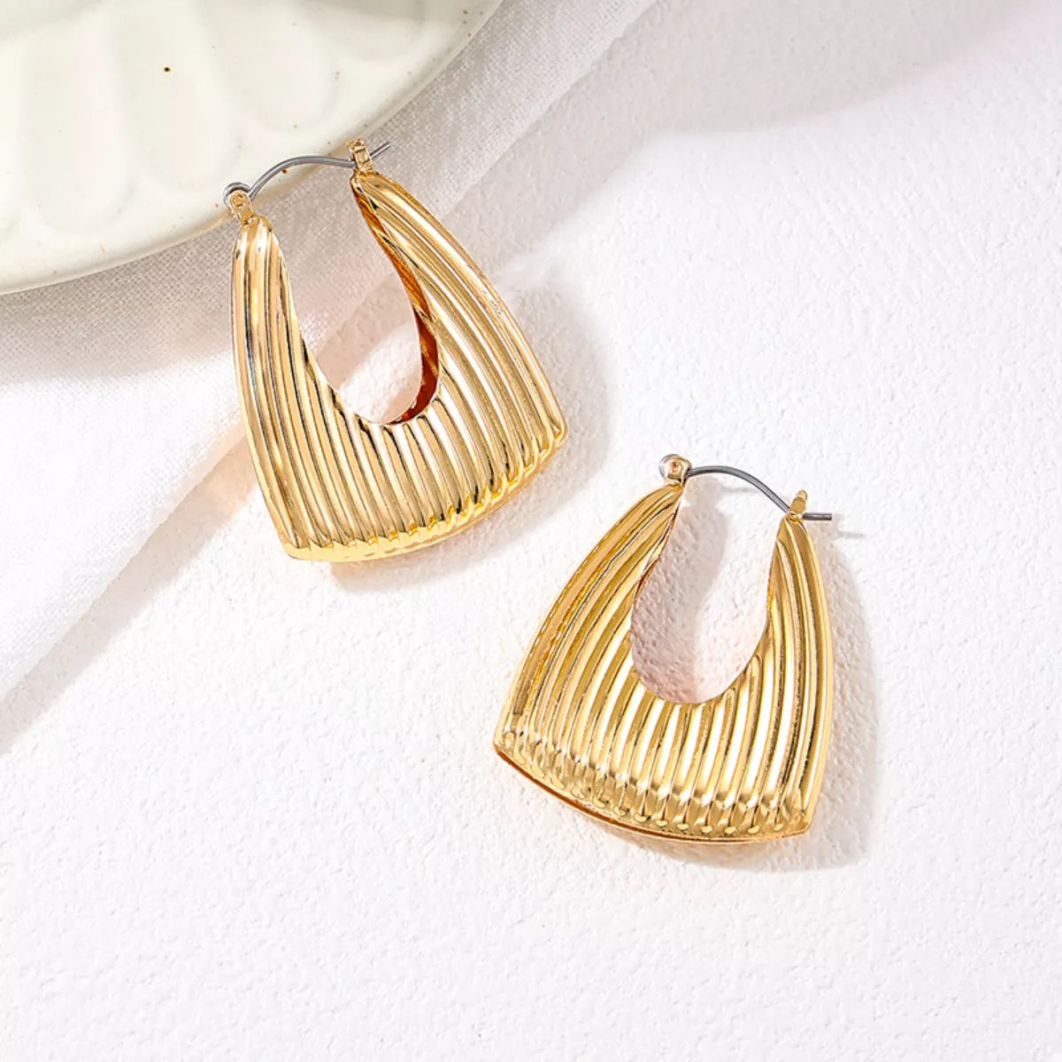Gold hoop earrings