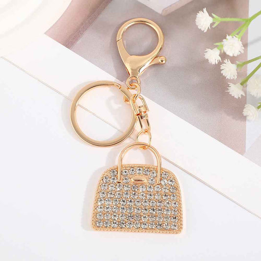 Diamond-studded Handbag Keychain