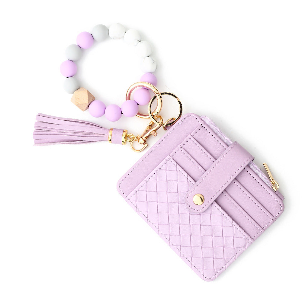 Beaded Multi-layer Coin Purse Keyring