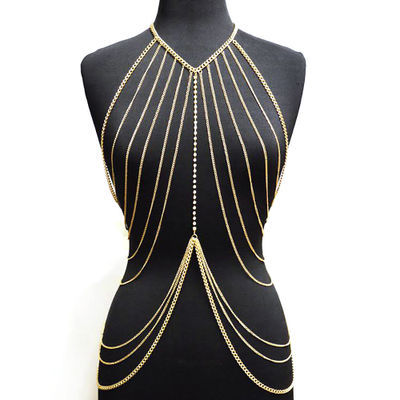 Gold Chain Festival Rave Body Chain by Savge Charmz