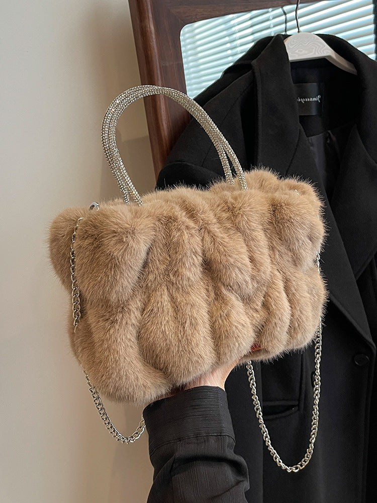 Womens Cloud Plush Handbag