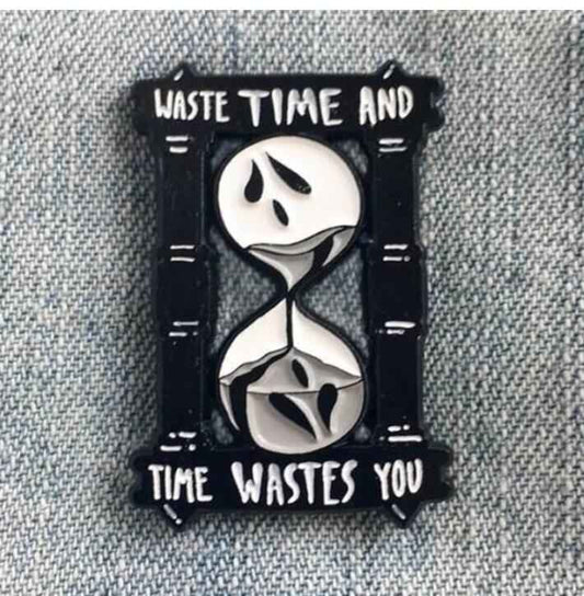Tea Time Hand Cup Goth Metal Pin Brooch