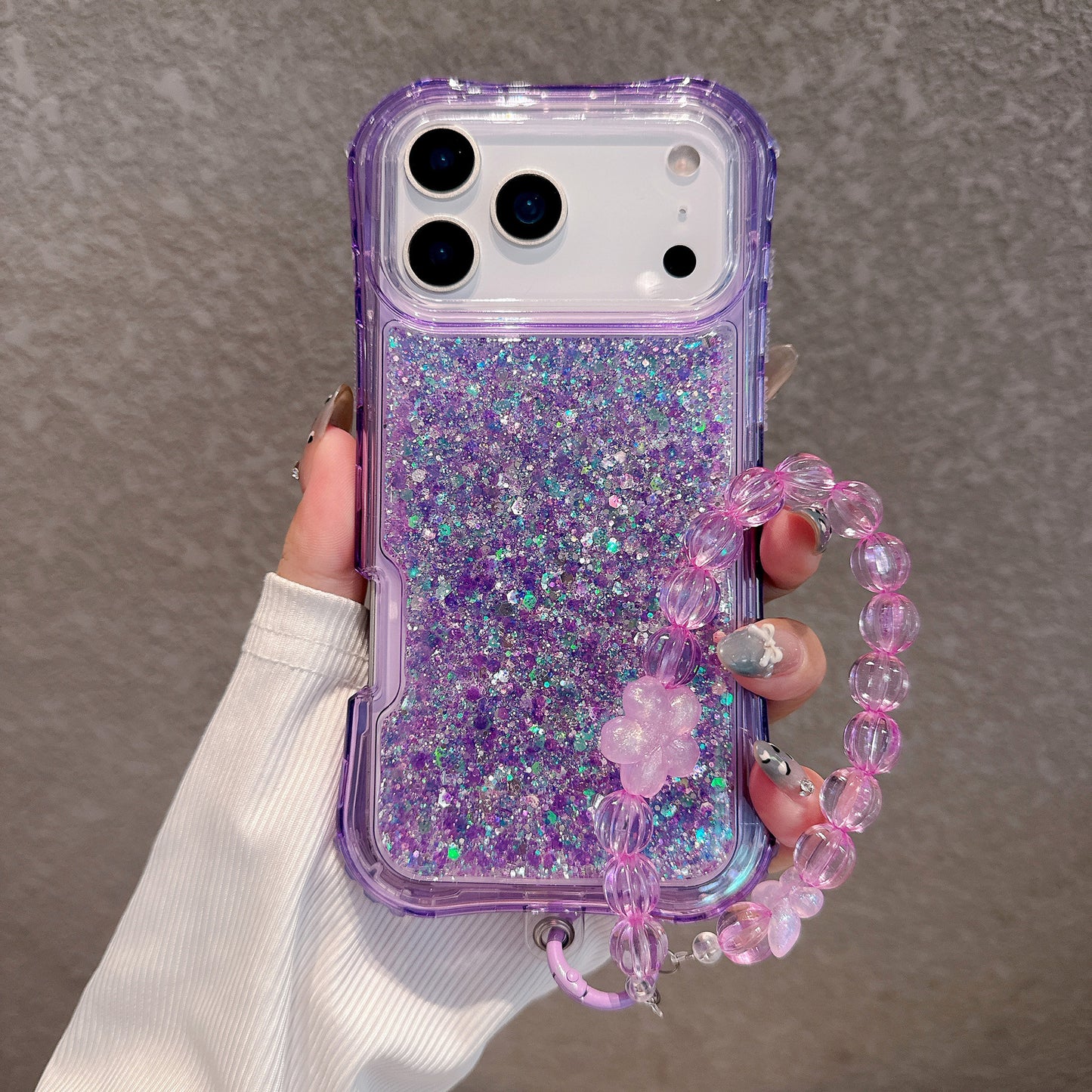 3-in-1 Glitter Phone Case and Phone Lanyard