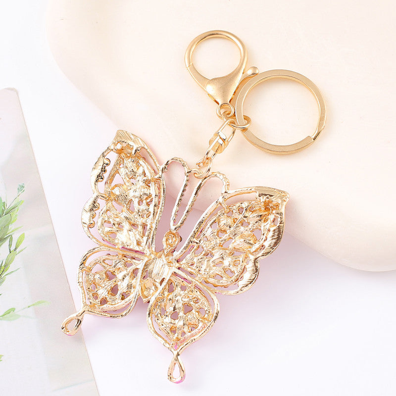 Rhinestone Butterfly Keychain Pendant - Savge Charmz