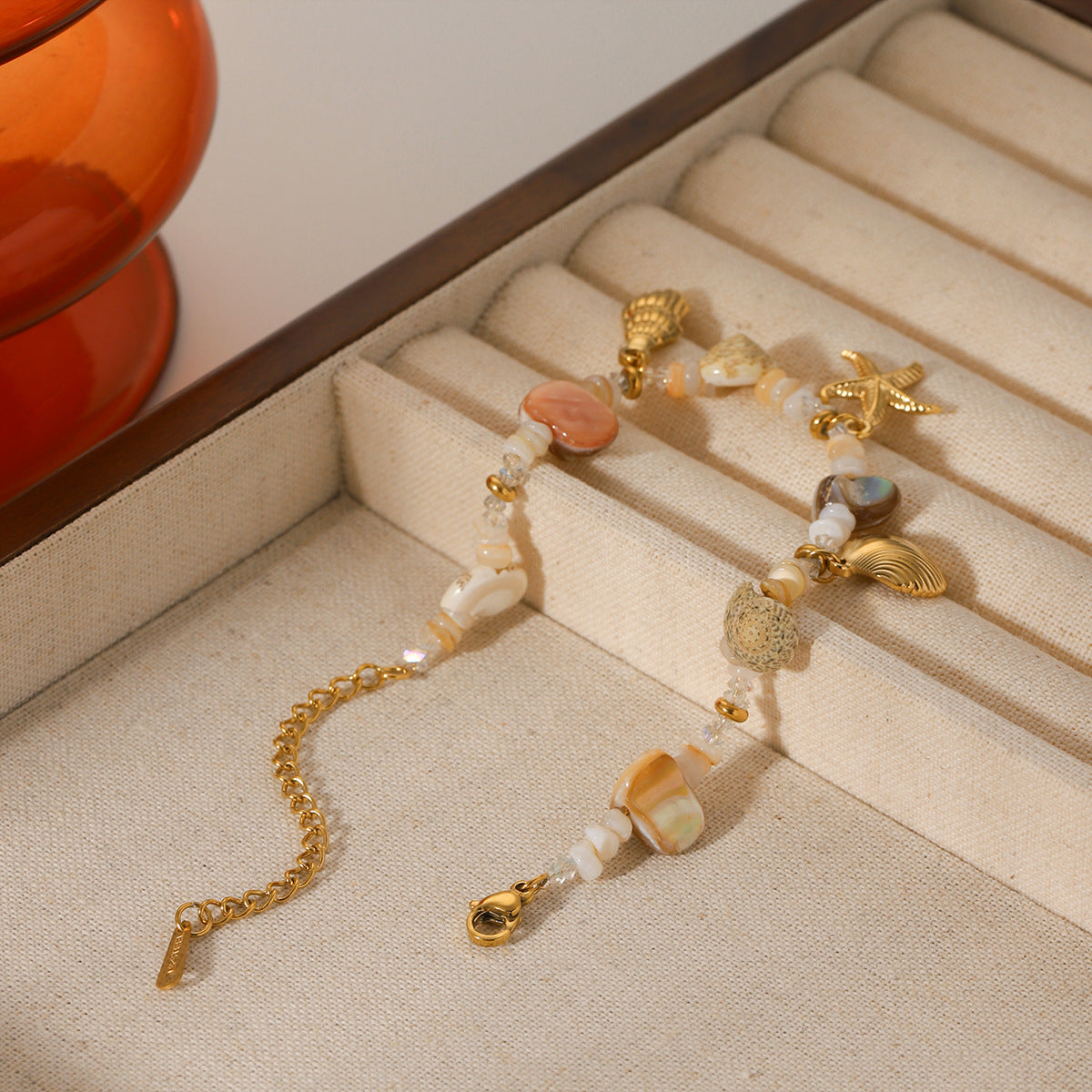 Stainless Steel Conch Starfish Shell Bracelet