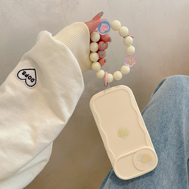 Simple Heart Mobile Phone Case with Lanyard