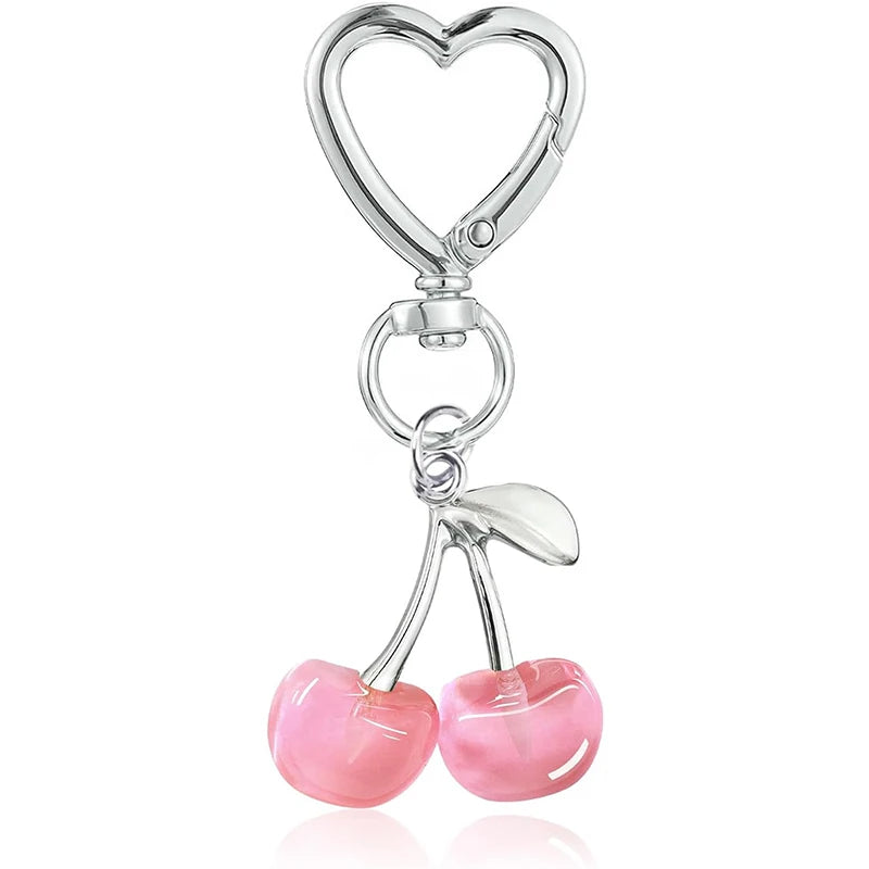 Cute Keyring Cherry Bag Charms Keychains Women Keychain