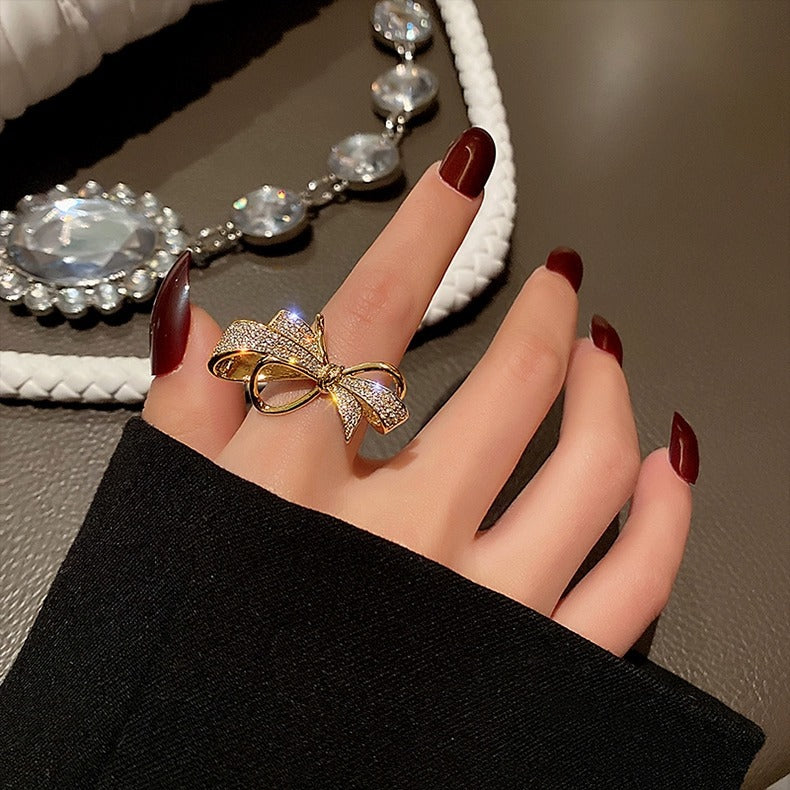 Womens High-end Bow Ring