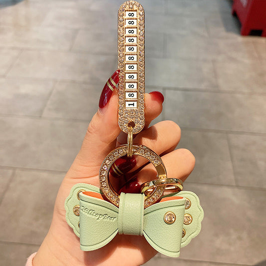 Diamond Bow Keychain Handbag Pendant - Savge Charmz