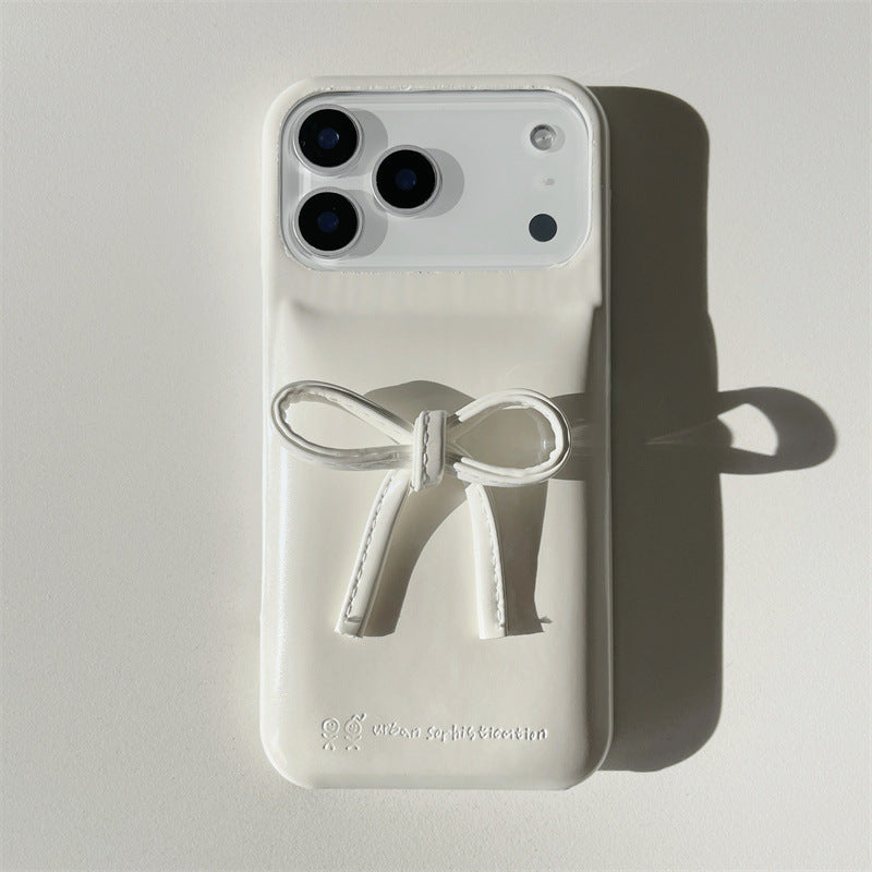 Funda de teléfono 3D con lazo estilo francés