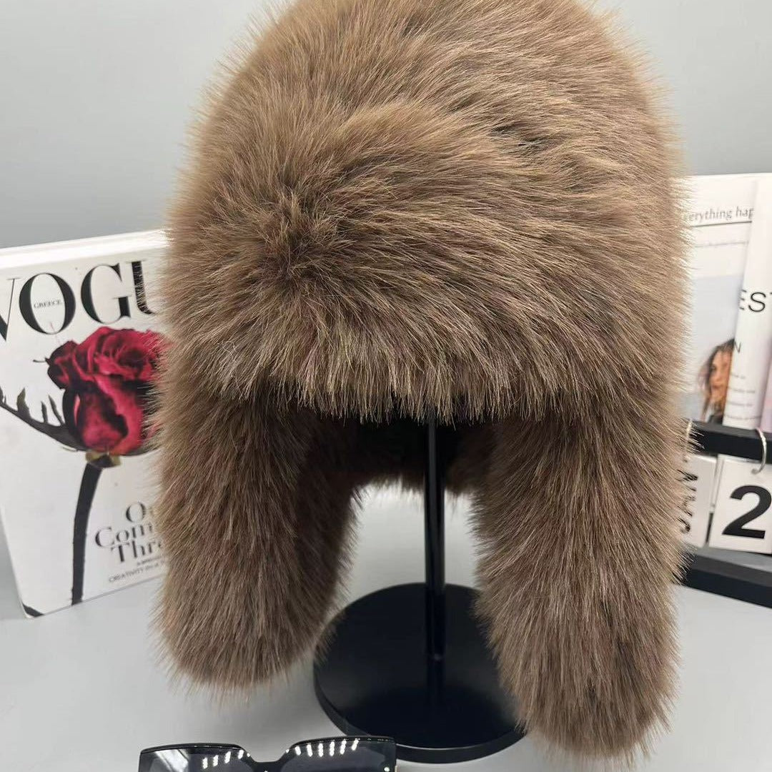 Plush Fox Fur Hat