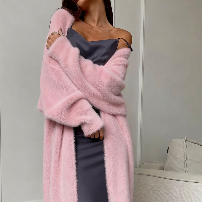 Women's Furry Long Cardigan