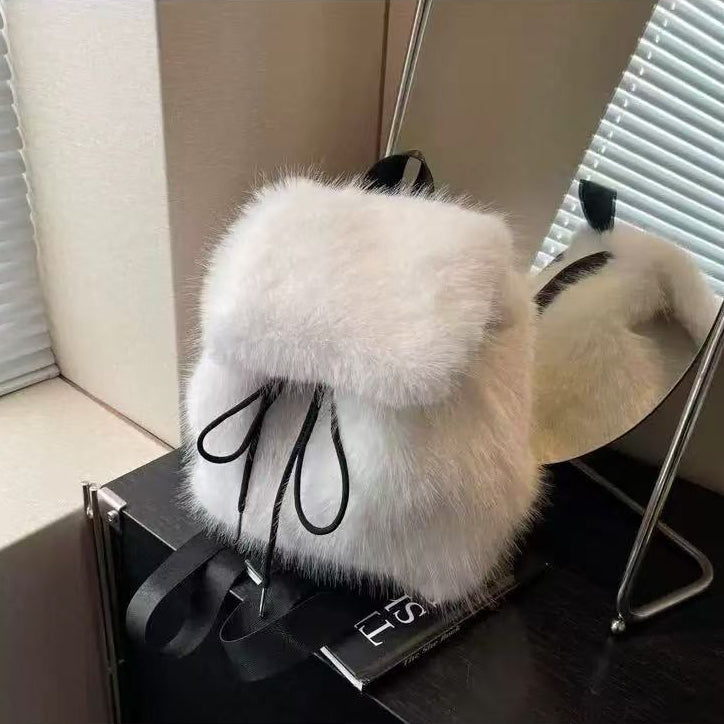 Womens Plush Bag Versatile Backpack