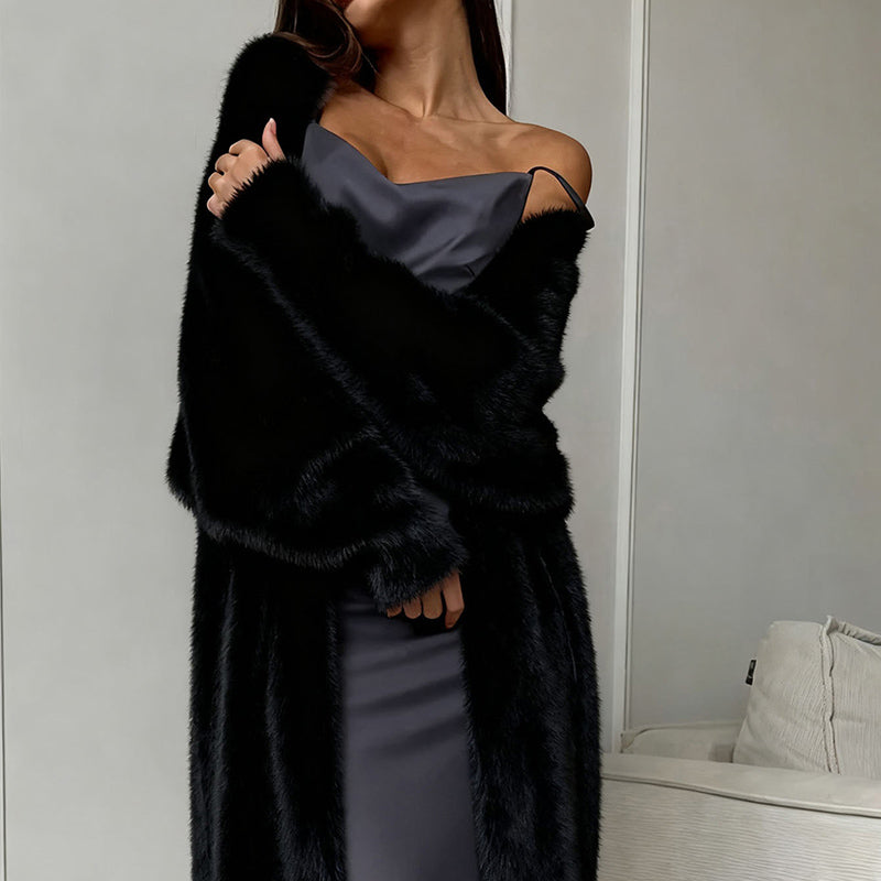 Women's Furry Long Cardigan