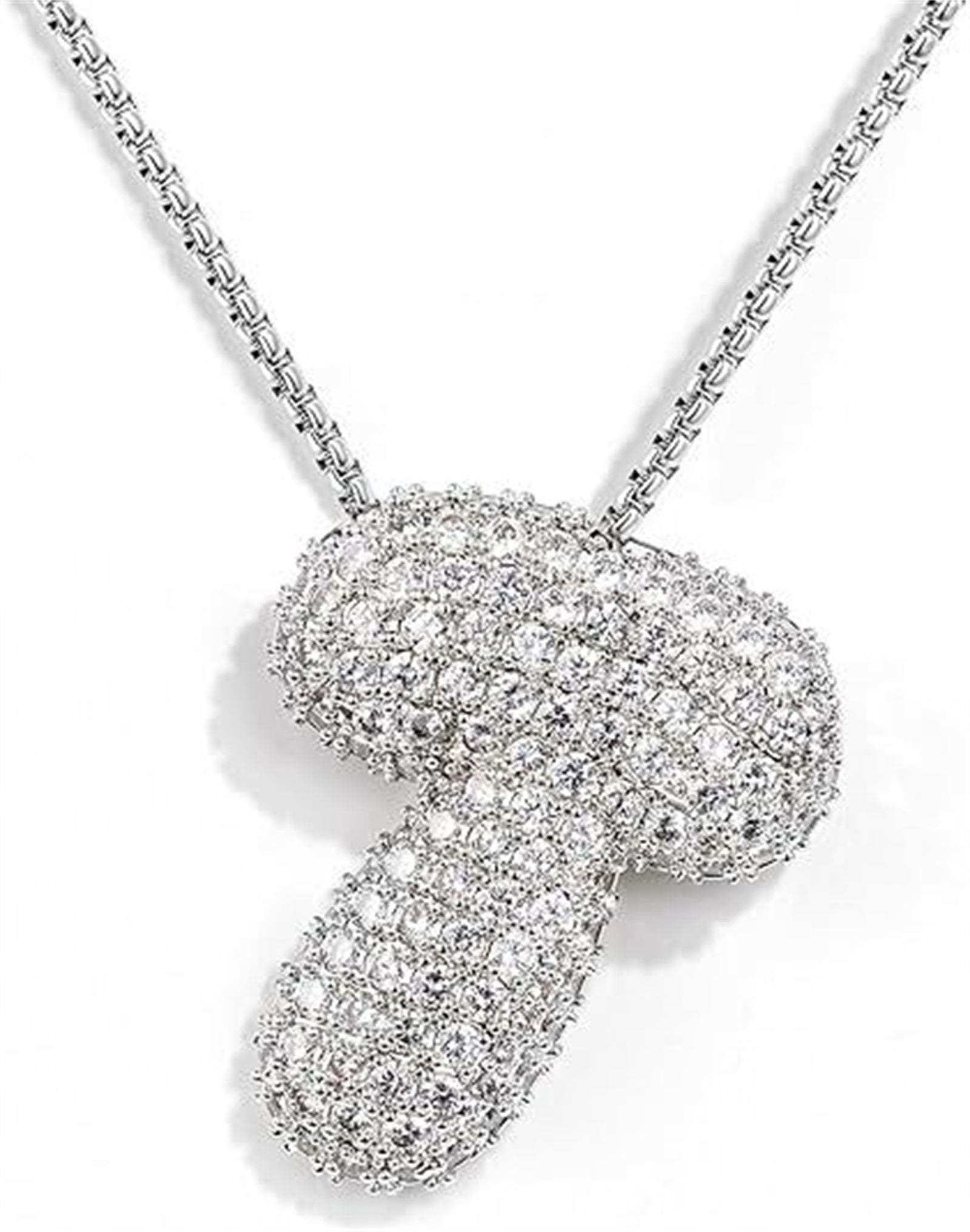 Bubble Letter Pendant Necklace