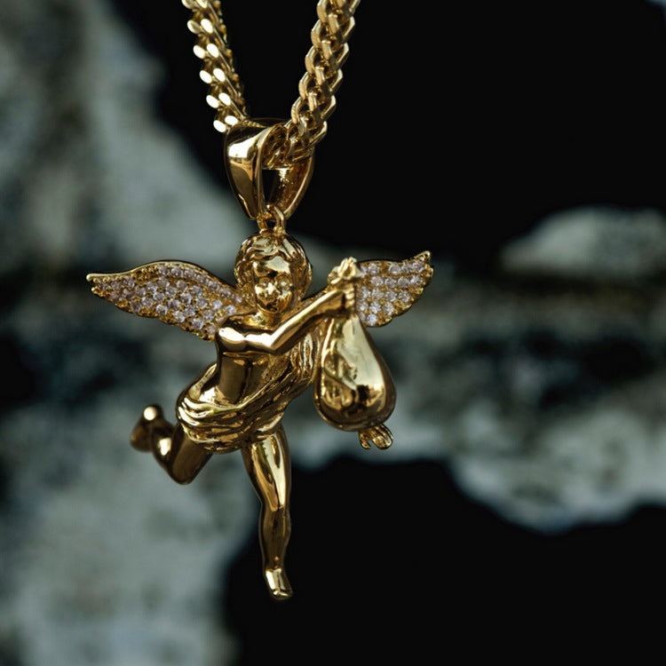 GOLD ANGEL PENDANT chain