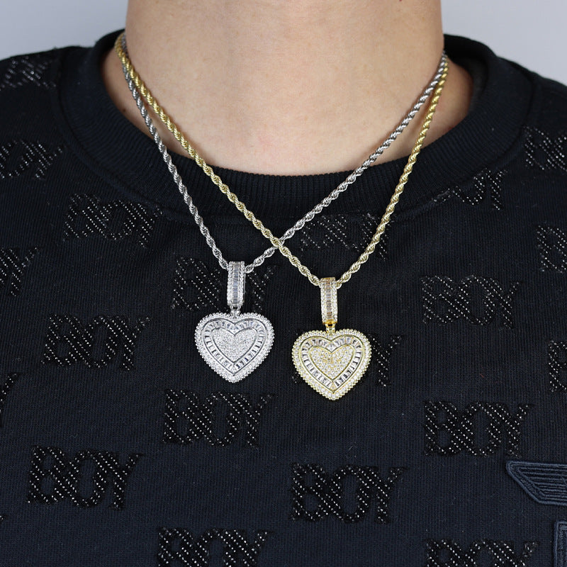 Bling Heart Pendant Chain