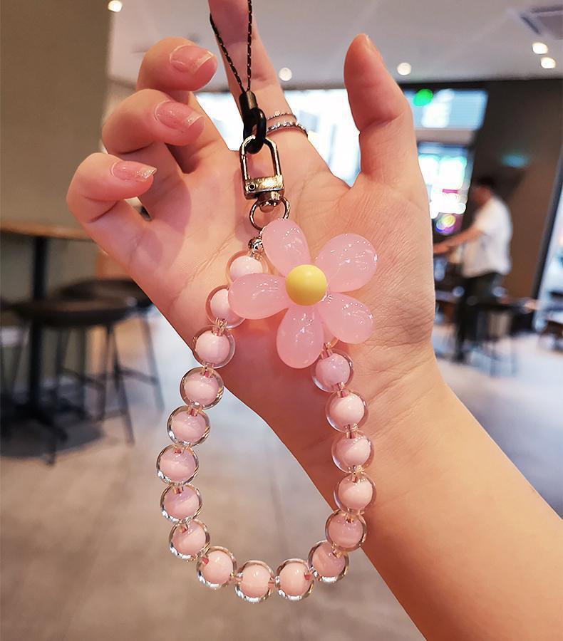 Flower Beaded Mobile Phone Charm