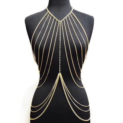 Gold Chain Festival Rave Body Chain by Savge Charmz