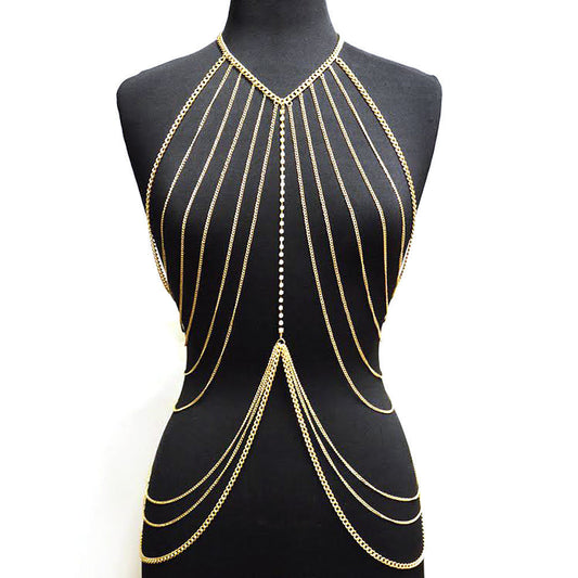 Gold Chain Festival Rave Body Chain by Savge Charmz