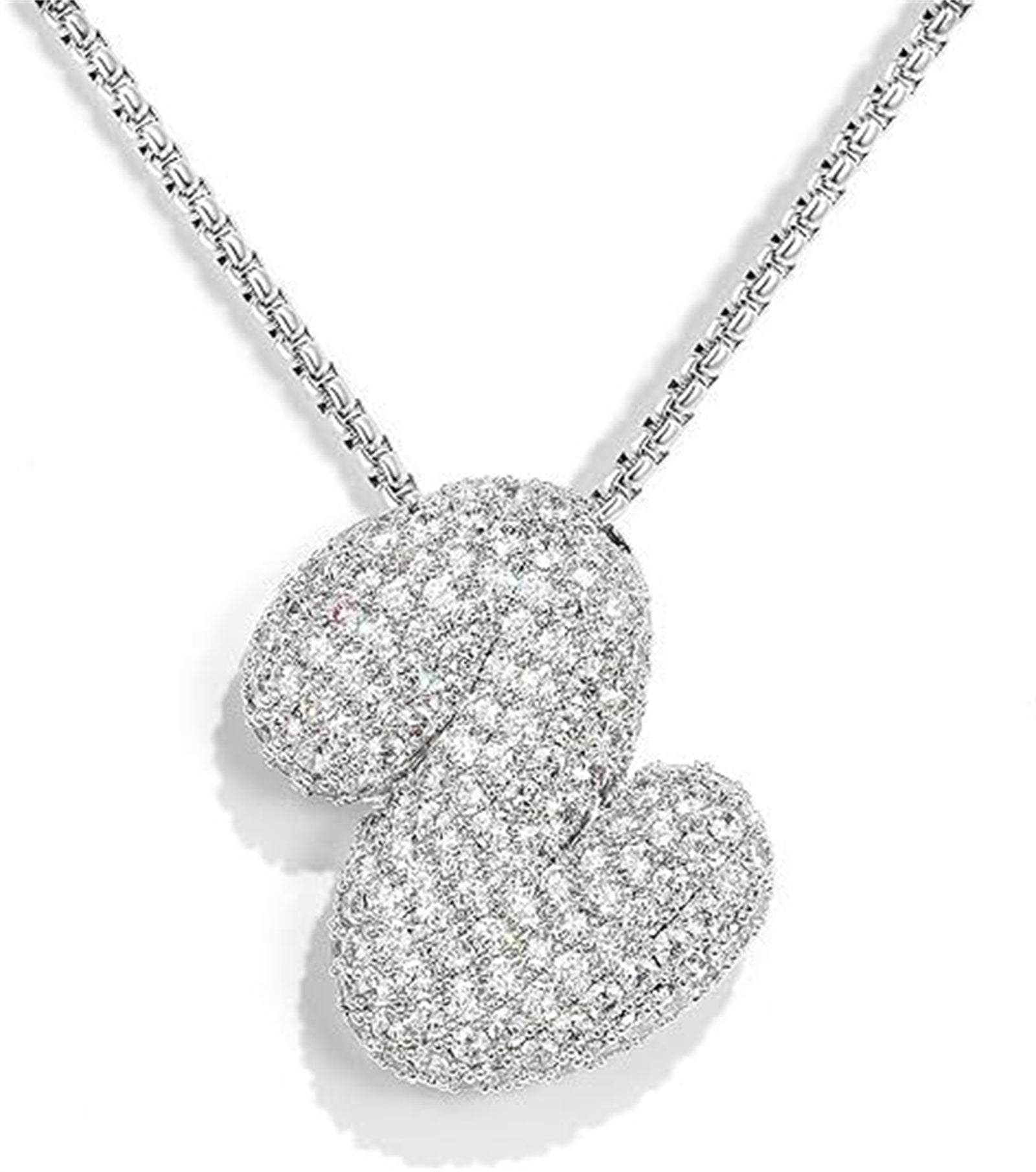 Bubble Letter Pendant Necklace