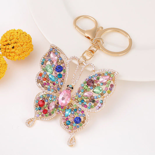 Colgante de Llavero de Mariposa con Diamantes de Imitación