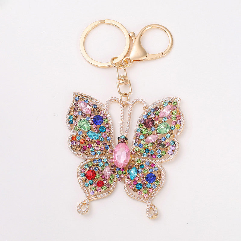 Rhinestone Butterfly Keychain Pendant - Savge Charmz