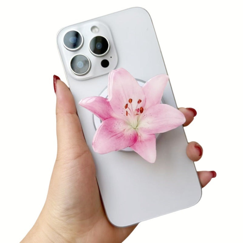 Orchid Acrylic Magnetic Phone Grip Stand