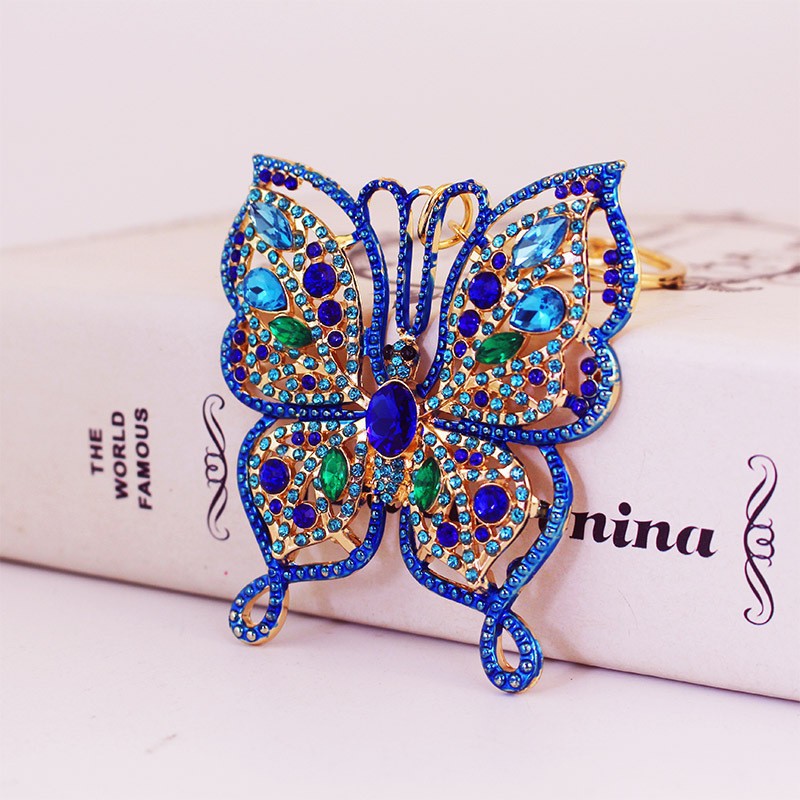 Rhinestone Butterfly Keychain Pendant - Savge Charmz