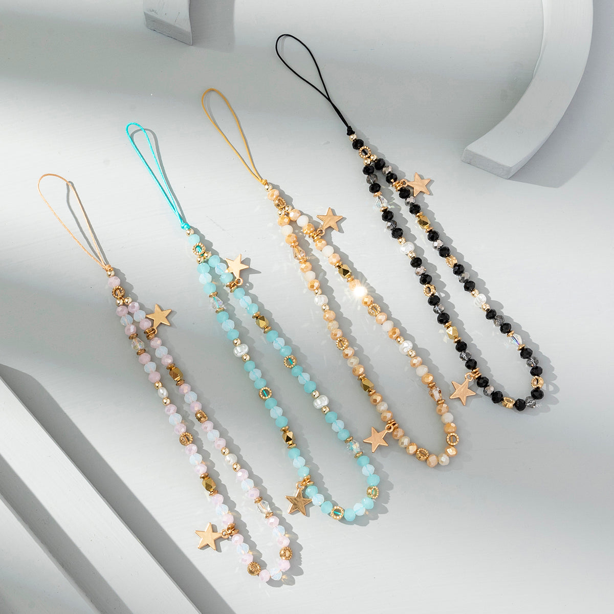 Pearl Star Phone Charm Elegant Mobile Lanyard