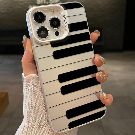 Funda para teléfono con teclas de piano creativas 3D Y2K