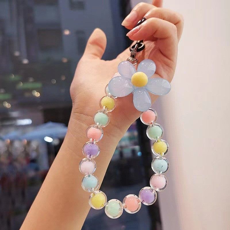 Flower Beaded Mobile Phone Charm
