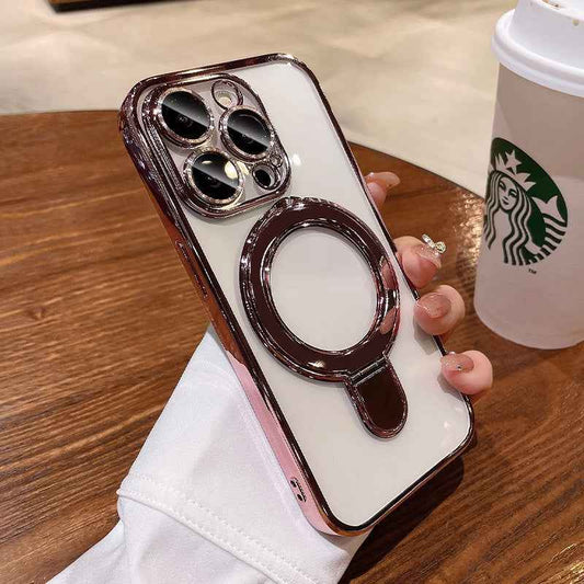 Electroplated Magnetic Suction Bracket Phone Case