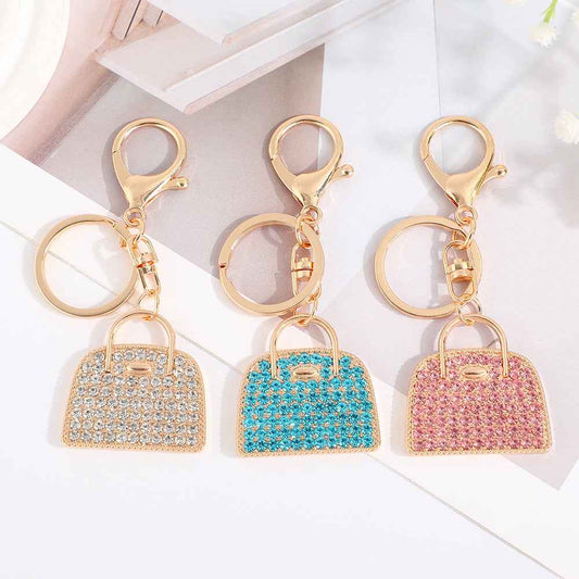 Diamond-studded Handbag Keychain
