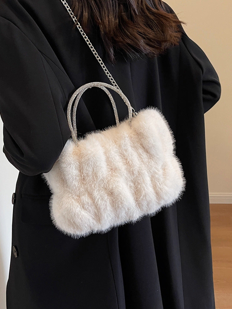 Womens Cloud Plush Handbag