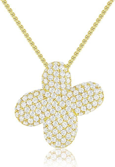 Bubble Letter Pendant Necklace
