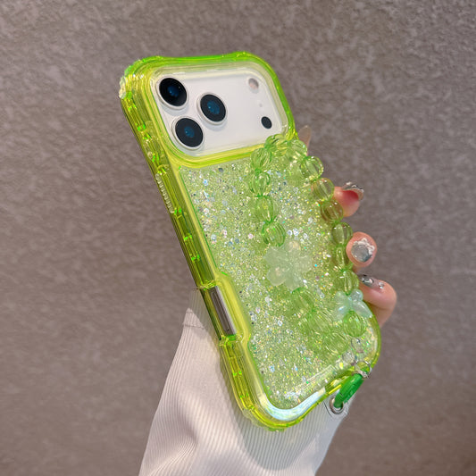 3-in-1 Glitter Mobile Phone Case and Phone Lanyard - Savge Charmz