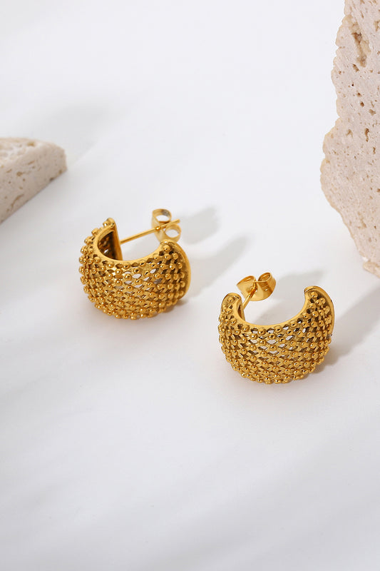gold mesh earrings for women
