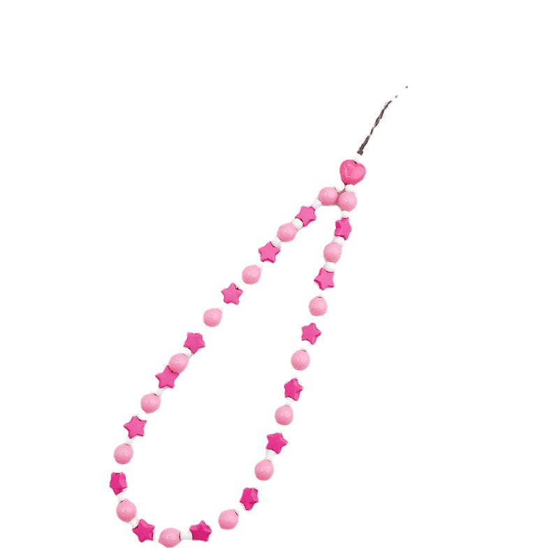 Star Phone Lanyard Cute Beaded Mobile Lanyard