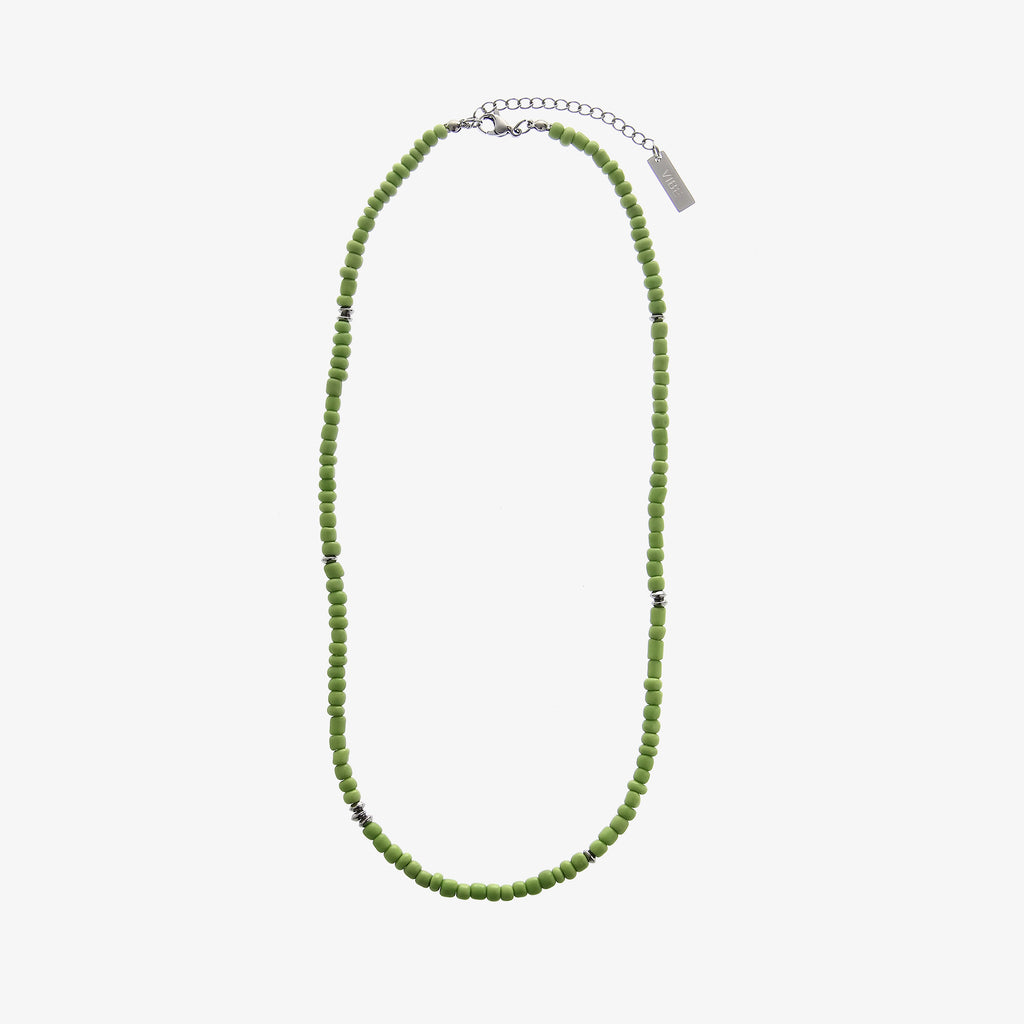 Green beaded necklace