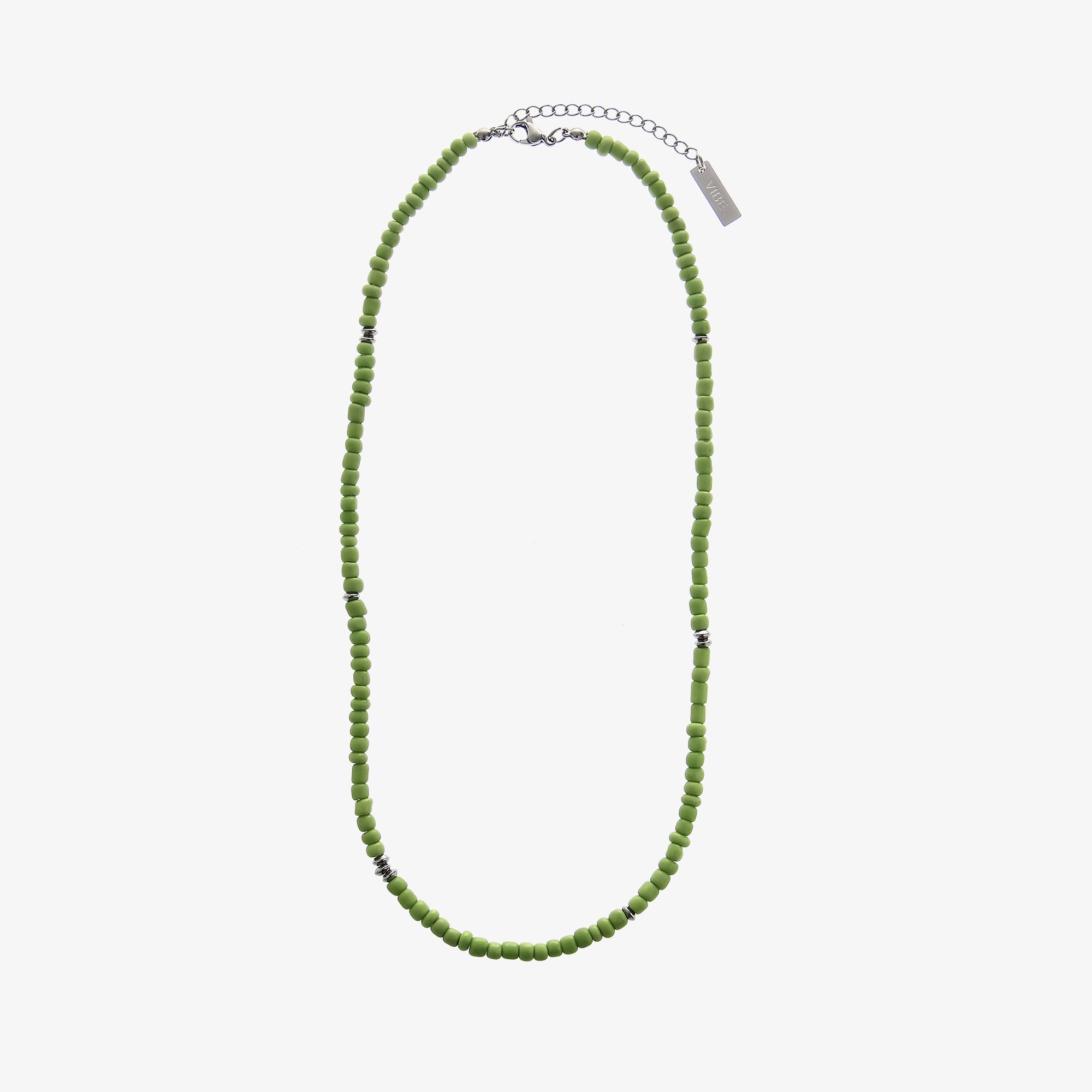 Green beaded necklace