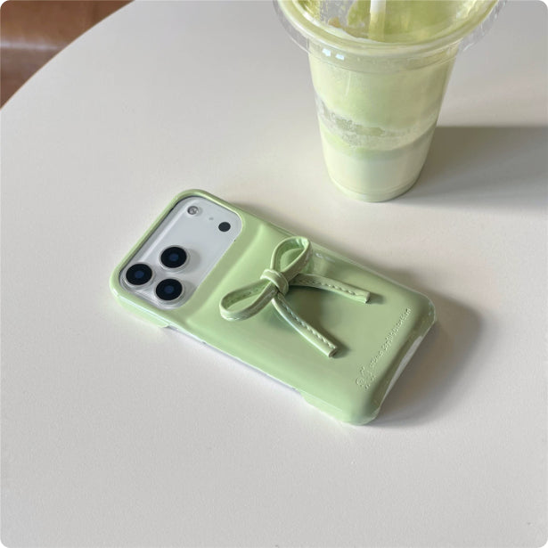 Funda de teléfono 3D con lazo estilo francés