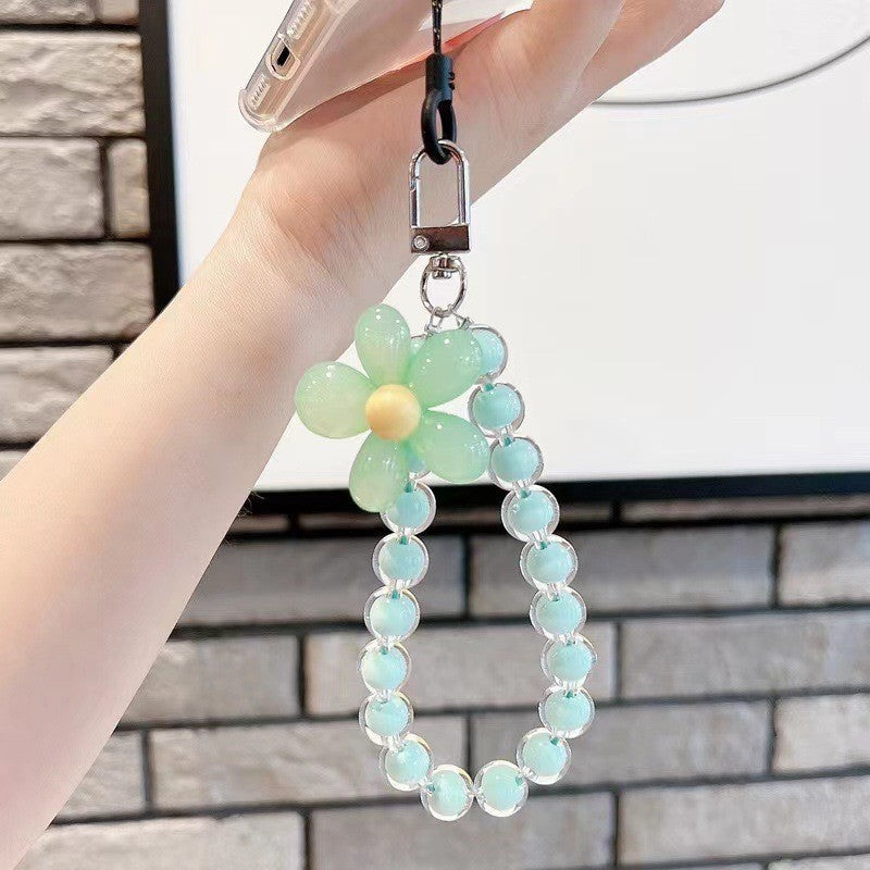 Flower Beaded Mobile Phone Charm