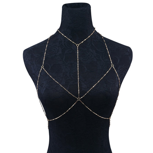 Gold Body Chain Bralette by Savge Charmz