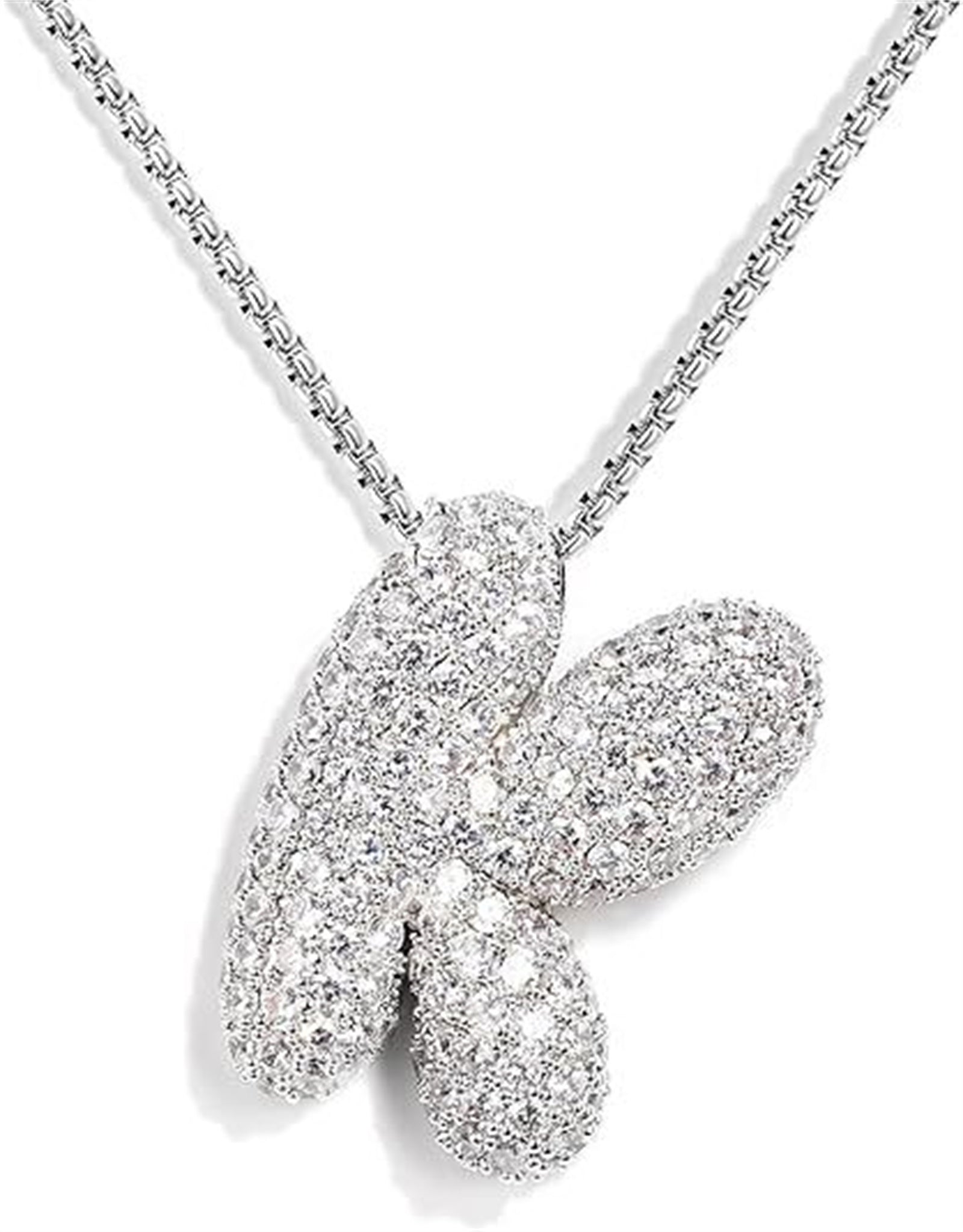Bubble Letter Pendant Necklace