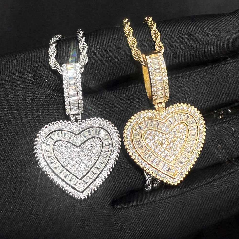 Bling Heart Pendant Chain