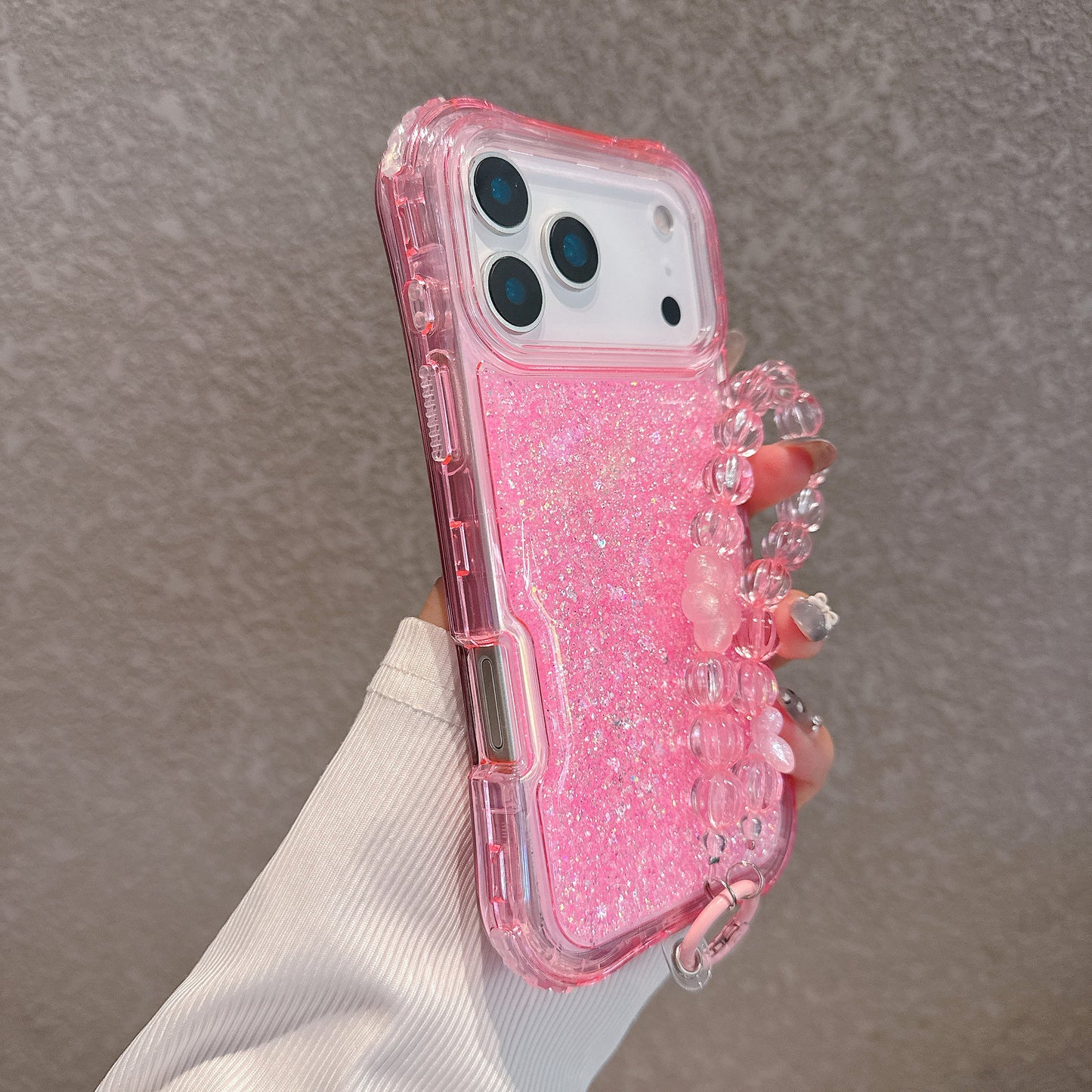 3-in-1 Glitter Phone Case and  Phone Lanyard