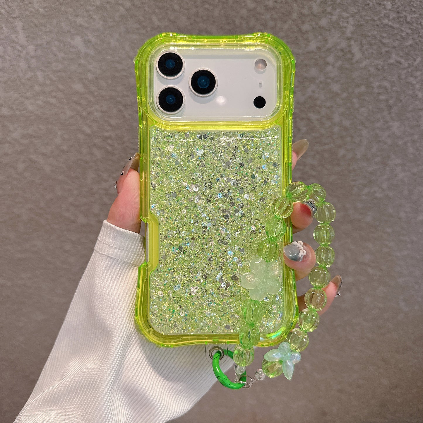 3-in-1 Glitter Phone Case and  Phone Lanyard
