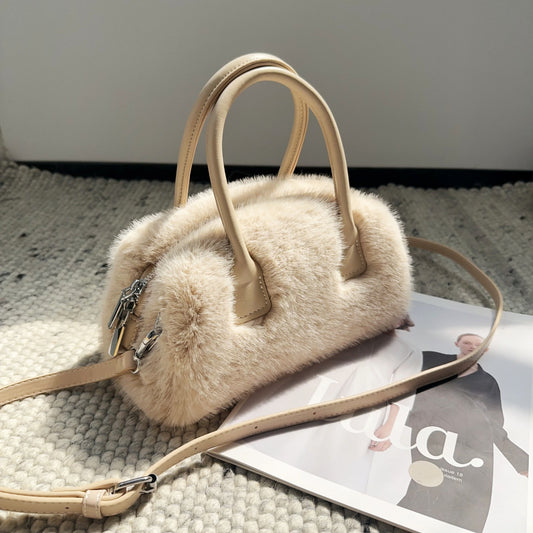Sassy Vintage Faux Mink Tote Fur Bag - Savge Charmz