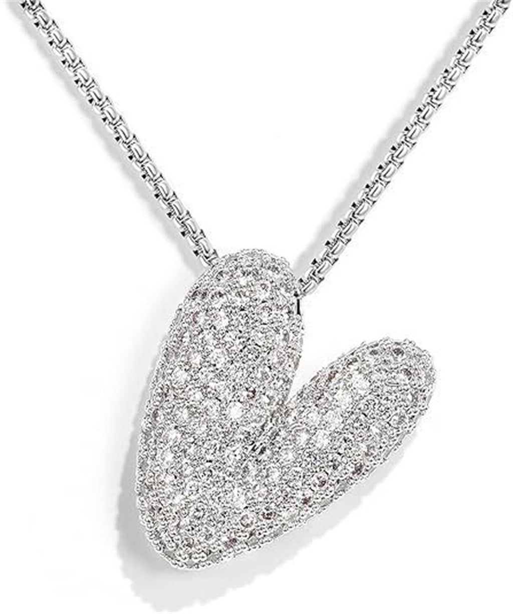 Bubble Letter Pendant Necklace